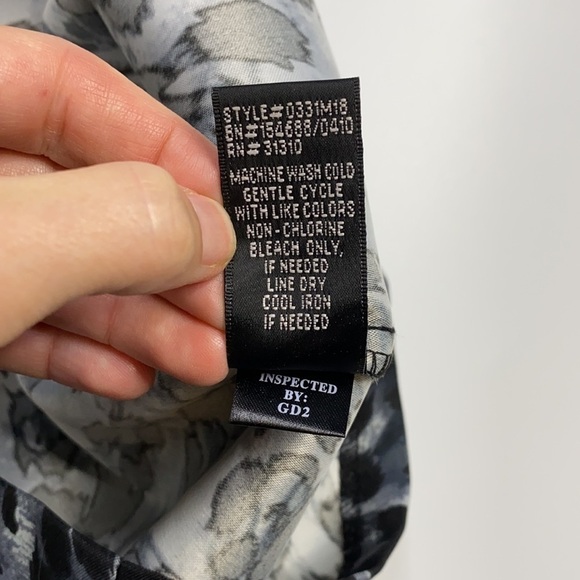 AB Studio Sleeveless Animal Print Black Gray Dress Size 8 - Picture 8 of 8